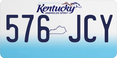 KY license plate 576JCY