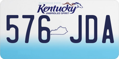 KY license plate 576JDA
