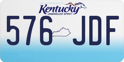 KY license plate 576JDF