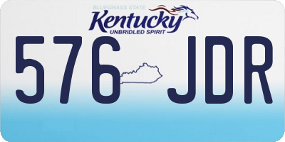 KY license plate 576JDR