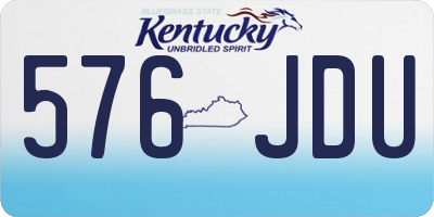 KY license plate 576JDU