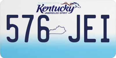 KY license plate 576JEI
