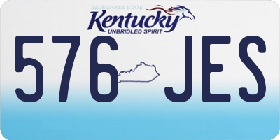 KY license plate 576JES