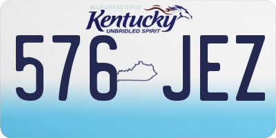 KY license plate 576JEZ
