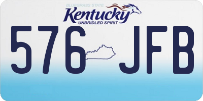 KY license plate 576JFB
