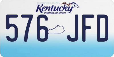 KY license plate 576JFD
