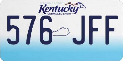 KY license plate 576JFF