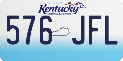 KY license plate 576JFL