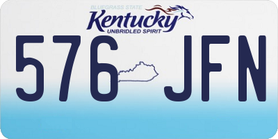 KY license plate 576JFN