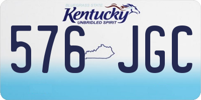 KY license plate 576JGC