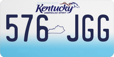 KY license plate 576JGG
