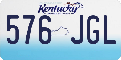 KY license plate 576JGL