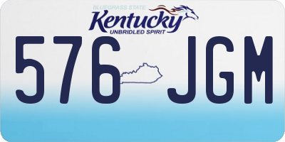 KY license plate 576JGM