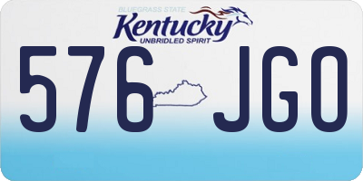 KY license plate 576JGO