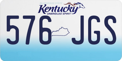 KY license plate 576JGS