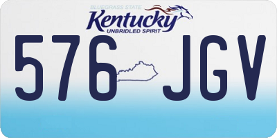 KY license plate 576JGV