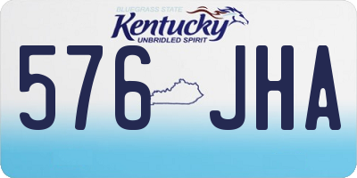 KY license plate 576JHA