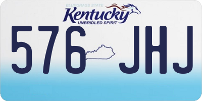KY license plate 576JHJ