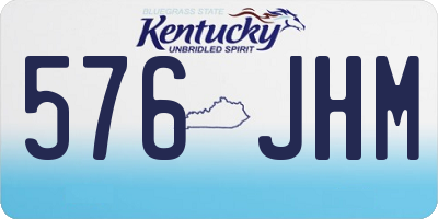 KY license plate 576JHM