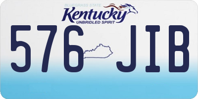 KY license plate 576JIB
