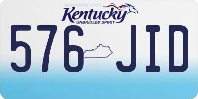 KY license plate 576JID