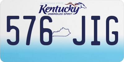 KY license plate 576JIG