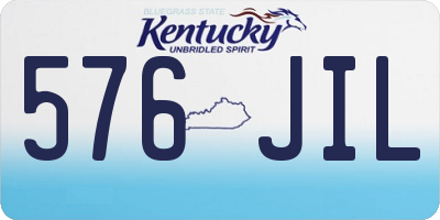 KY license plate 576JIL