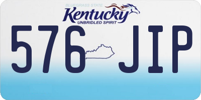 KY license plate 576JIP