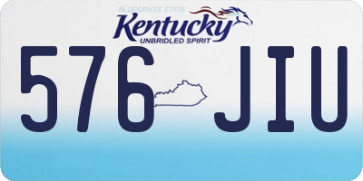 KY license plate 576JIU