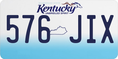 KY license plate 576JIX