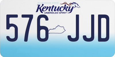 KY license plate 576JJD