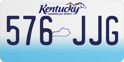 KY license plate 576JJG