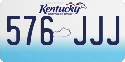 KY license plate 576JJJ