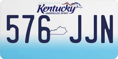 KY license plate 576JJN