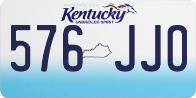 KY license plate 576JJO