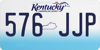 KY license plate 576JJP