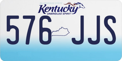 KY license plate 576JJS