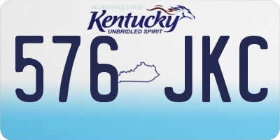 KY license plate 576JKC