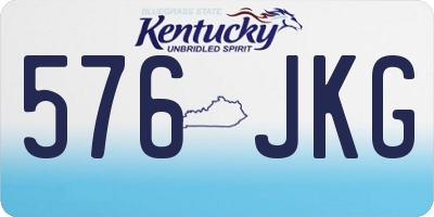 KY license plate 576JKG