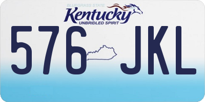 KY license plate 576JKL