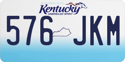 KY license plate 576JKM