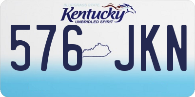 KY license plate 576JKN