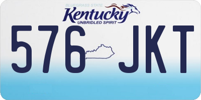KY license plate 576JKT