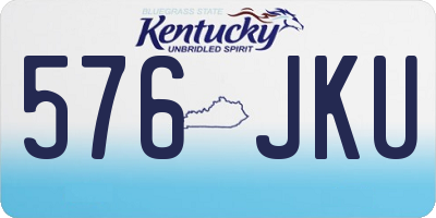 KY license plate 576JKU