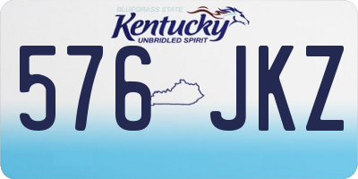KY license plate 576JKZ