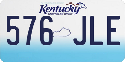 KY license plate 576JLE