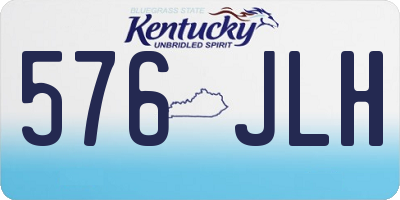 KY license plate 576JLH