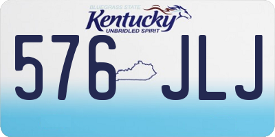 KY license plate 576JLJ