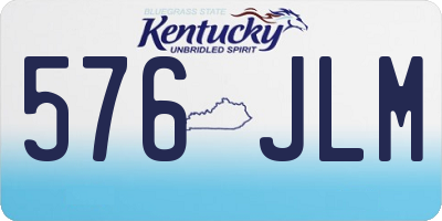 KY license plate 576JLM