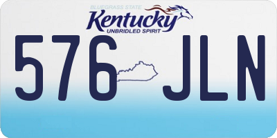 KY license plate 576JLN